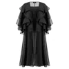 Azzalia Women's Multi Biased Layers Of Pure Organza Abaya In Princess Cut