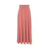 Azzalia Women's Pink / Purple Flowy Crepe Maxi Skirt In Rose Tan In Pink/purple
