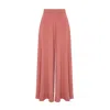 Azzalia Women's Pink / Purple Wide Legged Crepe Maxi Pants In Rose Tan In Pink/purple