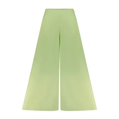 Azzalia Women's Quirky Flared Pants- Green