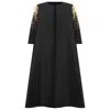 Azzalia Women's Raw Silk Abaya With Fully Dangling Embroidery On Shoulder