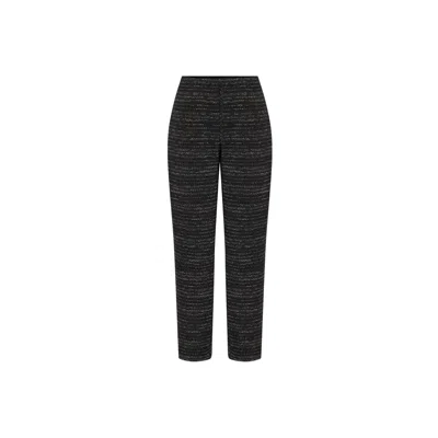 Azzalia Women's Straight Cut Pants In Tweed-black