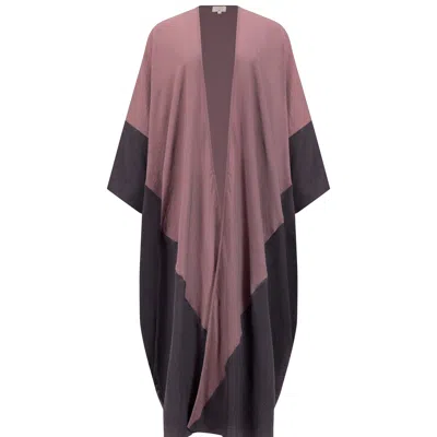 Azzalia Women's Two Toned Crepe Silk Abaya In Mariposa Cut In Red