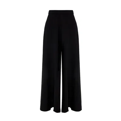 Azzalia Women's Wide Legged Crepe Maxi Pants In Black