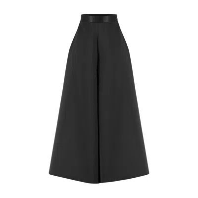 Azzalia Women's Wide Legged Satin Pants In Black