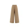 Azzalia Women's Wide Legged Wool Chevron Pants-brown Rice In Brown
