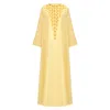Azzalia Women's Yellow / Orange Classic Kaftan With Metal Embroidery-double Cream In Yellow/orange