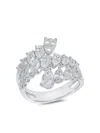 Azzaro 18k White Gold Diamond Ring In White