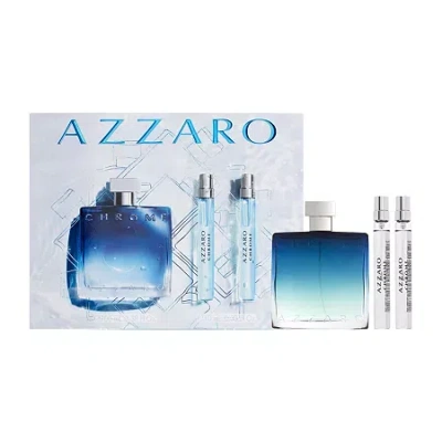 Azzaro Chrome Eau De Parfum 3-pc Gift Set ($174 Value) In Transparent
