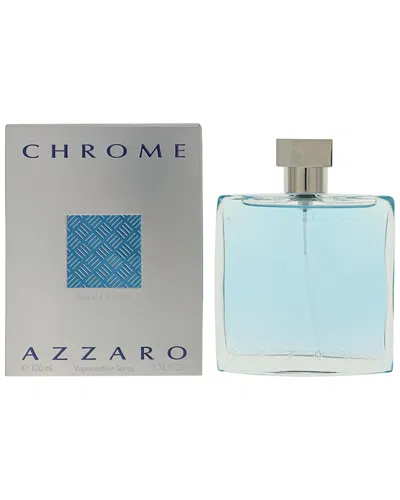Azzaro Men's 3.38oz Chrome Eau De Toilette Spray In Blue