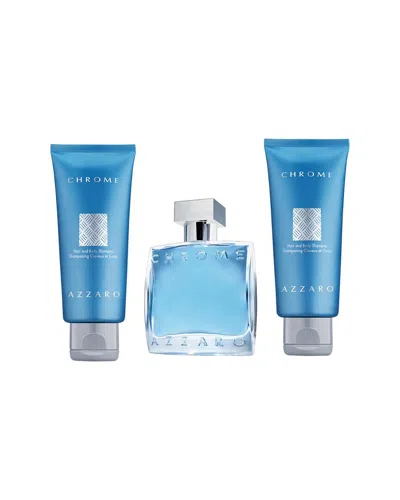 Azzaro Men's 3.3oz Chrome 3pc Set In Blue