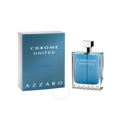 Azzaro Men's Chrome United Edt Spray 3.4 oz Fragrances 3351500020317 In Black / Chrome / Violet / White