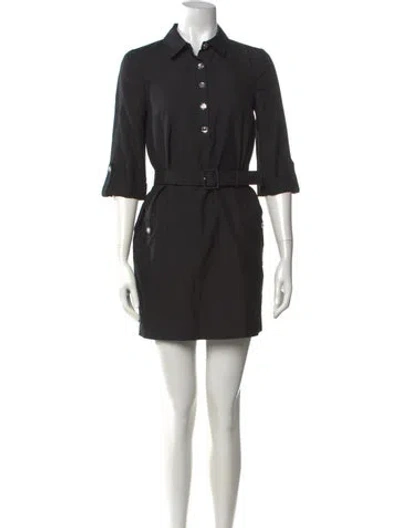 Pre-owned Azzaro Silk Mini Dress In Black