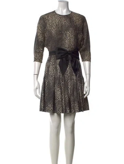 Pre-owned Azzaro Silk Mini Dress In Black