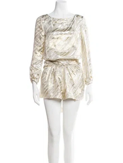 Pre-owned Azzaro Silk Striped Romper