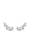 Azzaro White Gold Diamond Ear Crawlers In Metallic