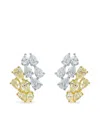 Azzaro White Gold Diamond Earrings In Multi