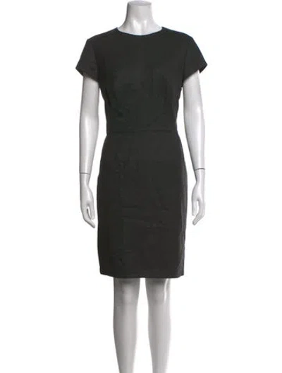 Pre-owned Azzaro Wool Knee-length Dress In Black