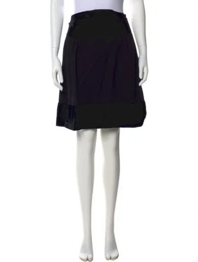 Pre-owned Azzaro Wool Knee-length Skirt In Black