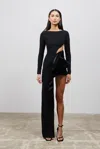 AZZI & OSTA AZZI & OSTA ASYMMETRICAL LONG SLEEVE GOWN