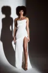 AZZI & OSTA AZZI & OSTA ASYMMETRICAL PEPLUM GOWN