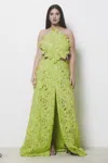 AZZI & OSTA AZZI & OSTA HALTER NECK LACE DRESS