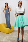 AZZI & OSTA AZZI & OSTA KNIT TOP WITH LATEX SKIRT