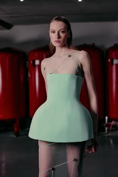 Azzi & Osta Peplum Crepe And Tulle Gown | ModeSens