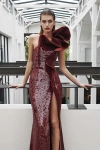 AZZI & OSTA AZZI & OSTA SEQUIN STRUCTURED CREPE GOWN