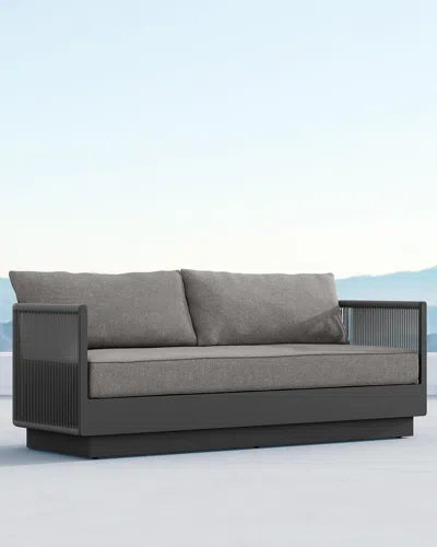 Azzurro Living Porto 3-seat Sofa With Polar Cushion In Charcoal