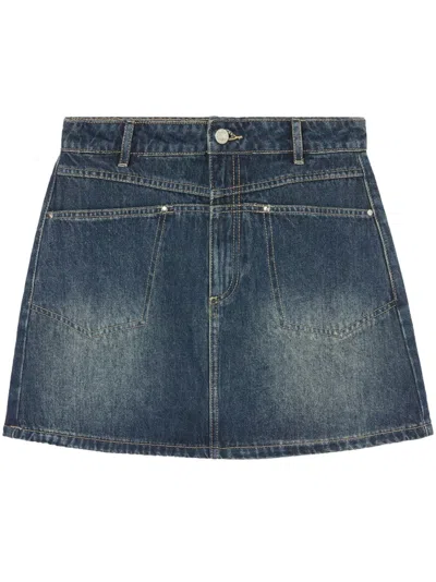 B+ab A-line Denim Miniskirt In Blue