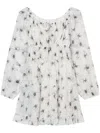 B+ab Abstract-print Minidress In White