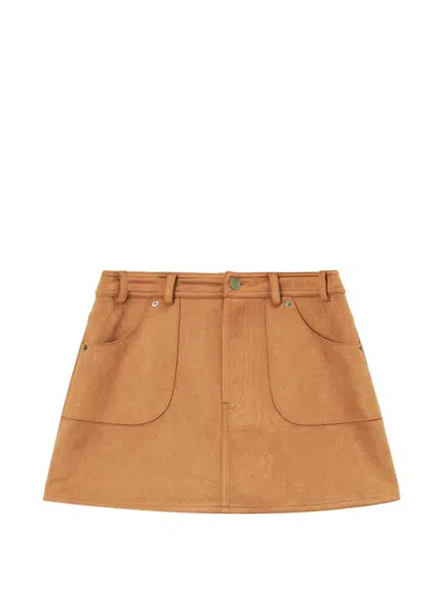B+ab A-line Mini Skirt In Brown