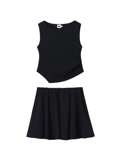 B+ab A-line Mini Skirt (set Of Two) In Black