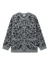 B+ab Animal-print Front-pockets Cardigan In Gray