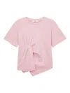 B+ab Asymmetric Knot-detail T-shirt In Pink