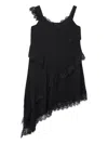 B+ab Asymmetric Lace Dress In Schwarz