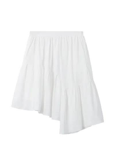 B+ab Asymmetric Mini Skirt In White