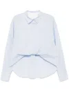 B+ab Asymmetric Tuck Shirt In Blue