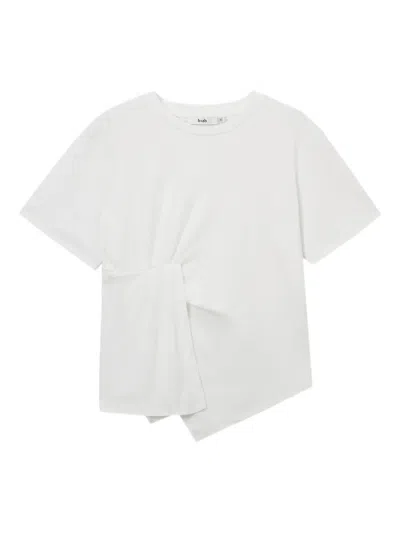 B+ab Asymmetrical Knot-detail T-shirt In White
