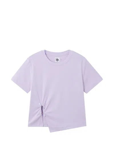 B+ab Asymmetrical Ring-detail T-shirt In Purple