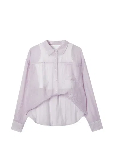 B+ab Balloon-sleeve Shirt In Purple