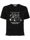 B+ab Bear Frayed T-shirt In Black