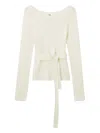 B+ab Belted Sweater In Neutral