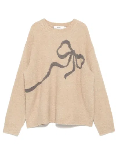 B+ab Bow-detail Sweater In Gold