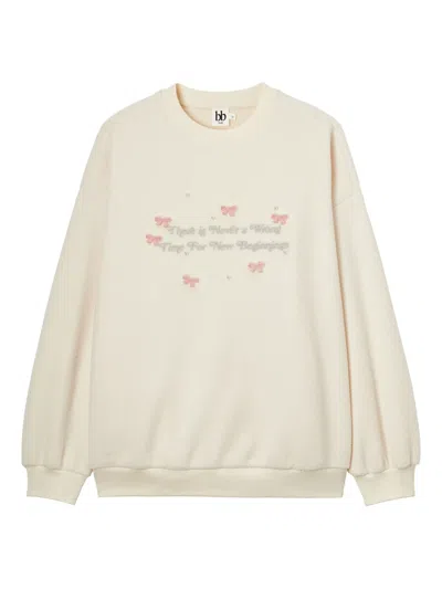 B+ab Bow-embellished Sweater In Neutral