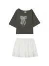 B+ab Bow-print Ruffled Set In Multi