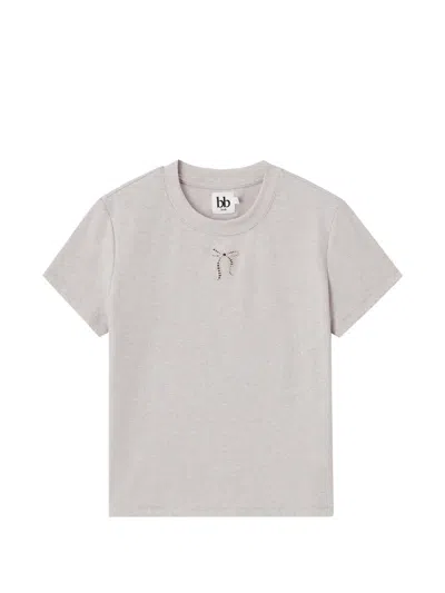 B+ab Bow-ribbed T-shirt In Neutral