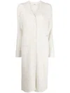 B+ab Brushed-effect Fine-knit Coat In Grey