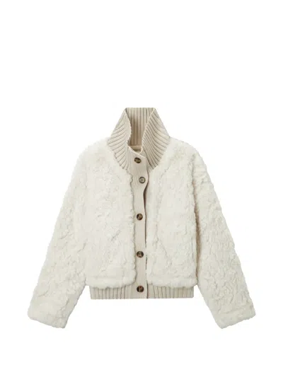 B+ab Button Collar Jacket In Brown